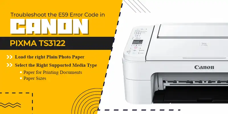 canon ts3122 error code e59 fix